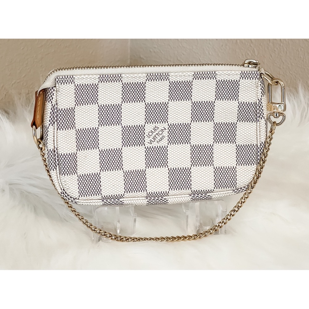 AUTHENTIC Louis Vuitton Damier Azur Mini Pochette Accessoires